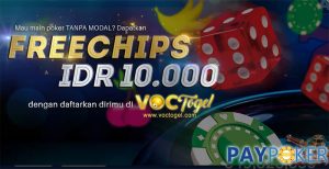 PayPoker.net Freechips Gratis Rp 10.000