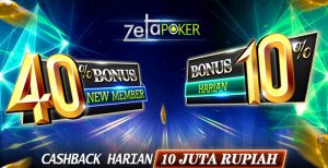 ZETAPOKER Situs Poker Terpercaya Bonus Deposit 40%