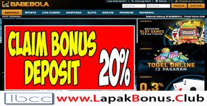BabeBola.com – Situs Judi Online Terpercaya Bonus Deposit 20%