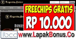 TheLegendsPoker.com – Freechips Gratis Rp 10.000 Tanpa Deposit