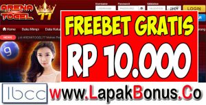 ArenaTogel77.net – Freebet Gratis Rp 10.000 Tanpa Deposit