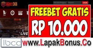 QQBet368.com – Freebet Gratis Rp 10.000 Tanpa Deposit