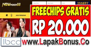 NowPoker88 – Freechips Gratis Rp 20.000 Tanpa Deposit