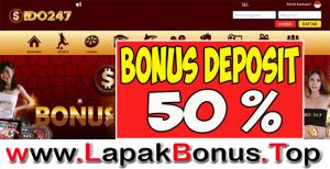 SIDO247 – WELCOME BONUS DEPOSIT 50% SLOT GAMES MEMBER BARU