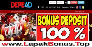 DEPE4D – WELCOME BONUS DEPOSIT 100% SLOT GAMES NEW MEMBER